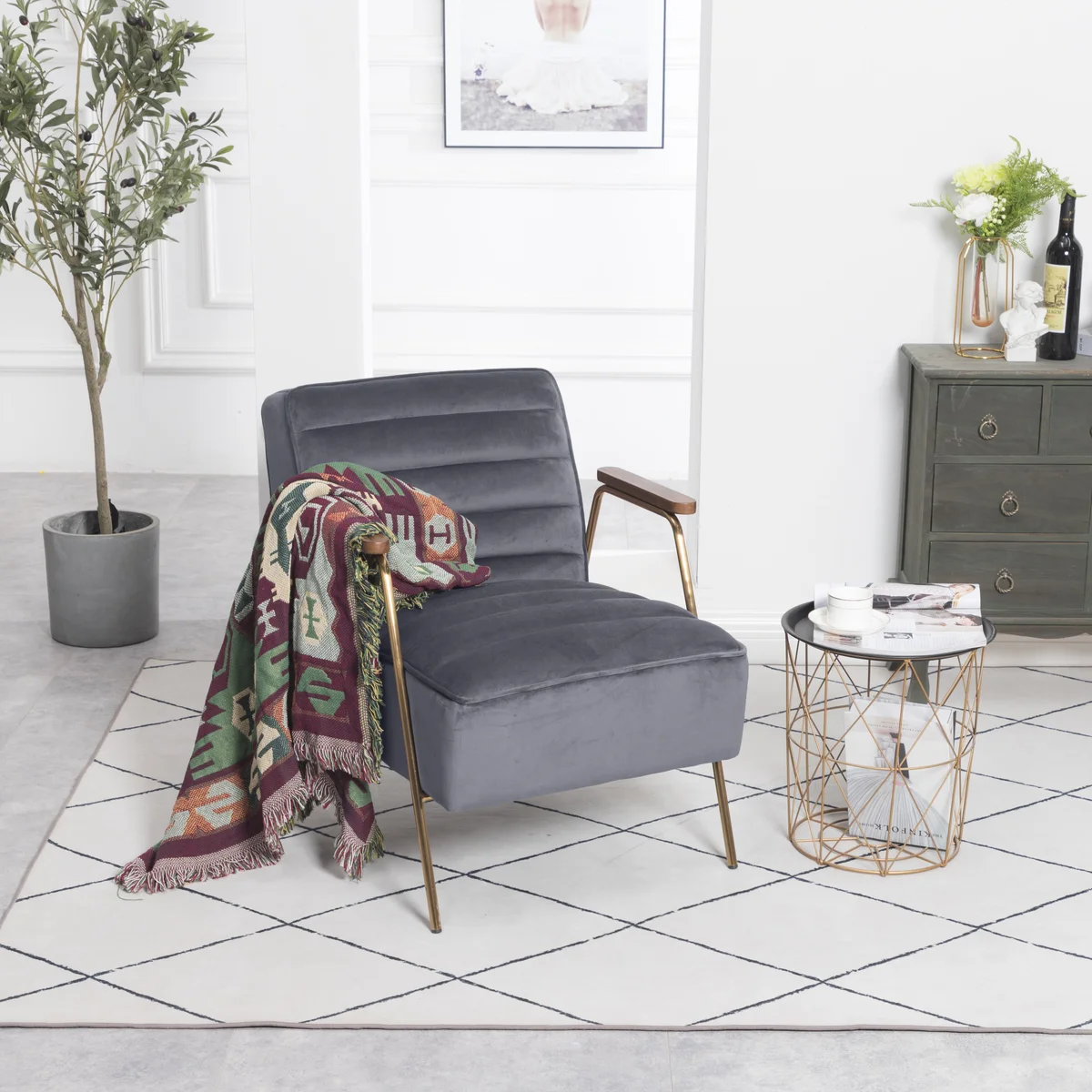 Woodford - Accent Chair - Gray - View 2