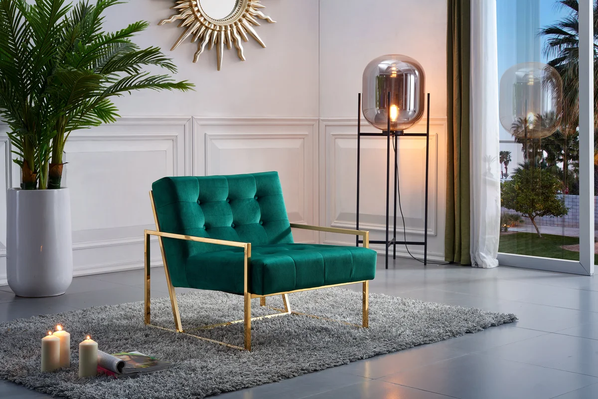 Pierre - Accent Chair - Green - View 2