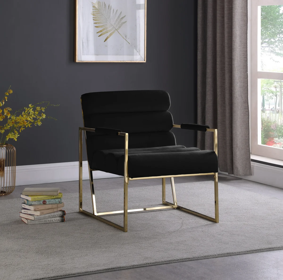 Wayne - Accent Chair - Black - View 2