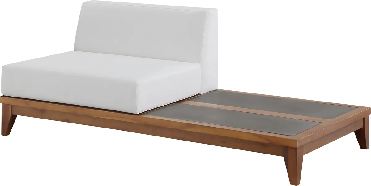 Rio - Chair With Integrated Table - Off White