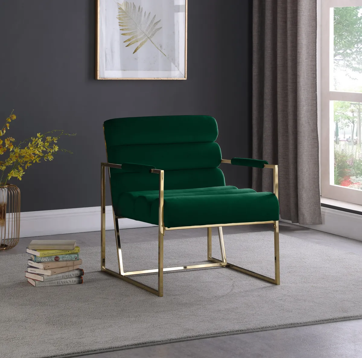 Wayne - Accent Chair - Green - View 2