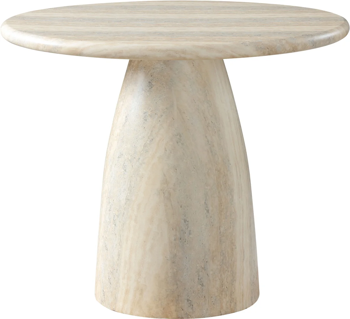 Cosenza - 36" Concrete Dining Table - Travertine - View 2