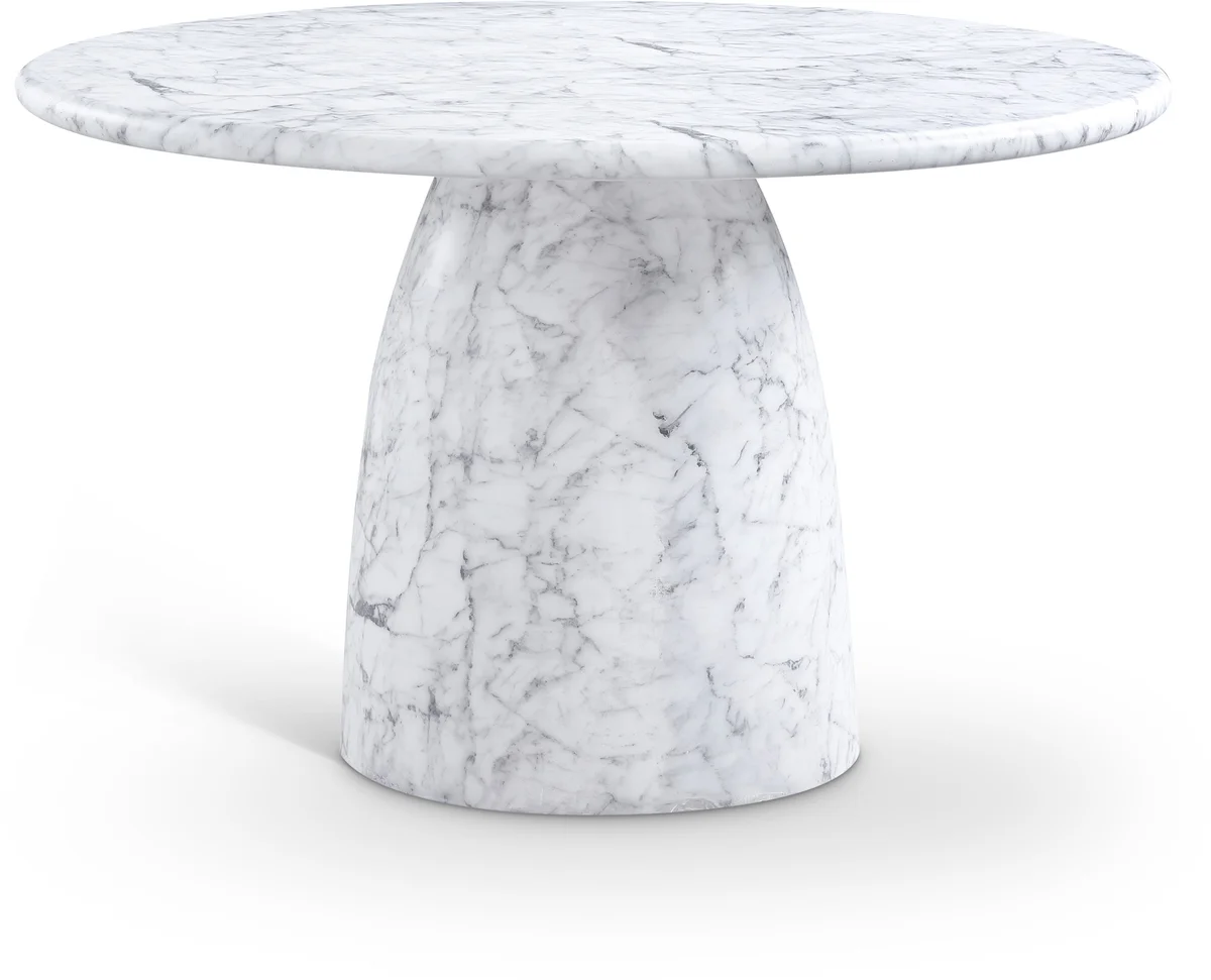 Cosenza - 48.5" Marble Finish Concrete Dining Table - White