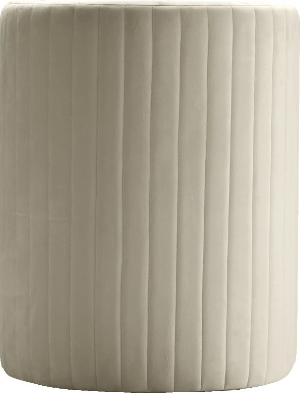 Selena - Accent Chair and Ottoman Set - Cream