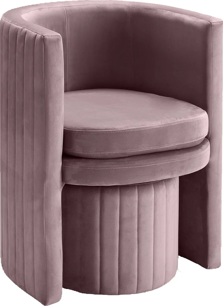 Selena - Accent Chair and Ottoman Set - Pink