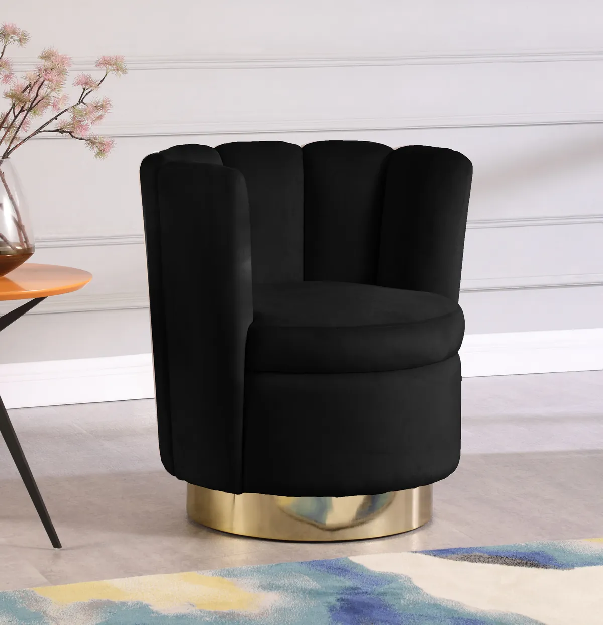 Lily - Accent Chair - Black - View 2