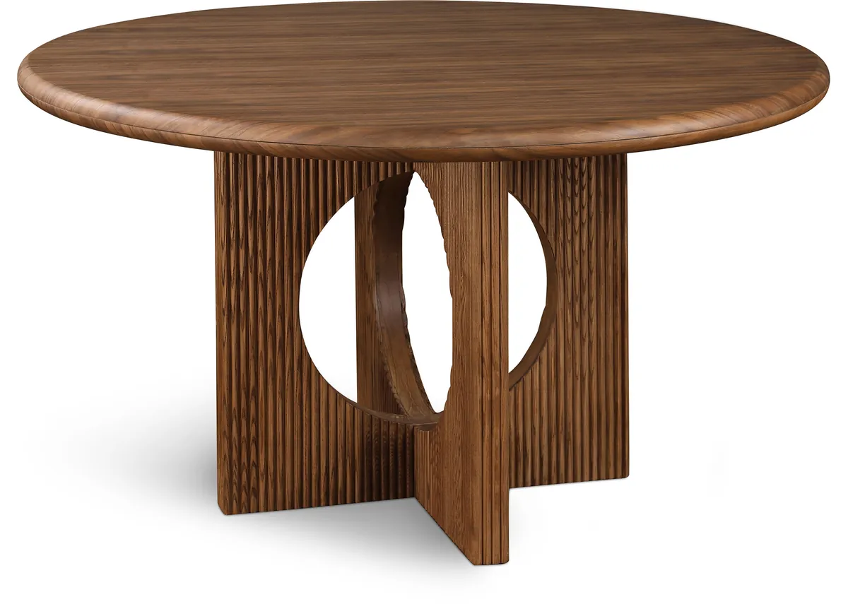 Rivas - Round Dining Table - Walnut