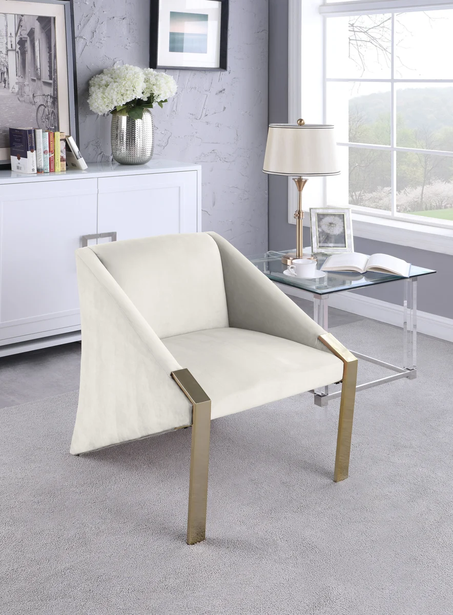 Rivet - Accent Chair - Cream - View 2