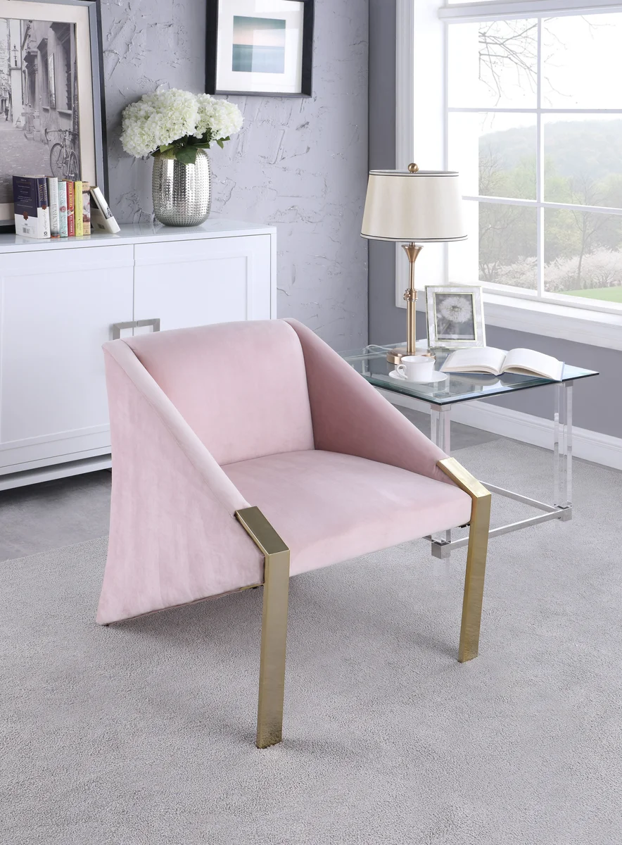 Rivet - Accent Chair - Pink - View 2