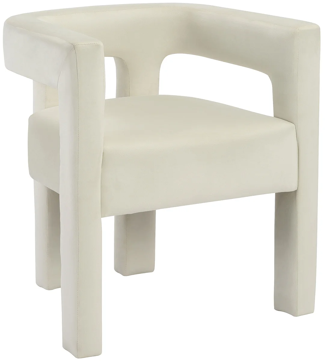 Athena - Velvet Dining Chair - Cream