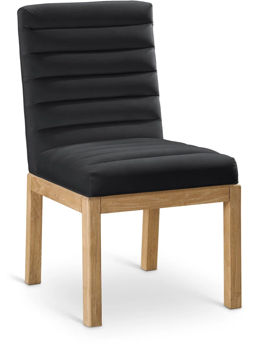 Evelyn - Dining Chair With Natural Legs - Black