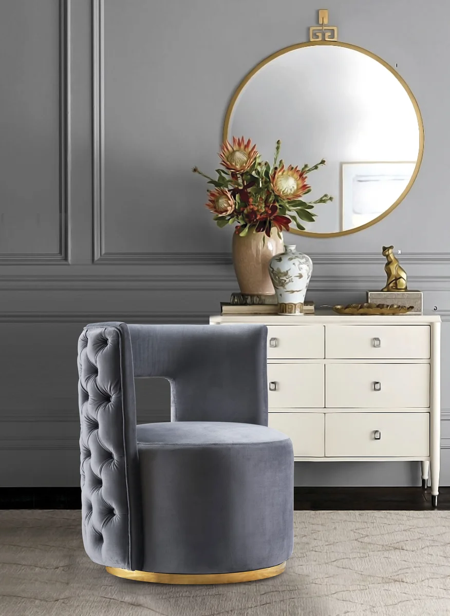 Theo - Accent Chair - Gray - View 2