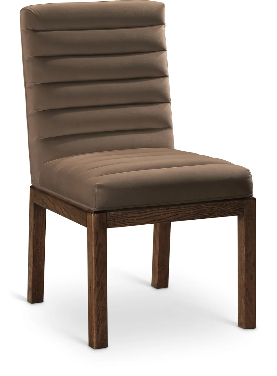 Evelyn - Dining Chair With Brown Legs - Brown