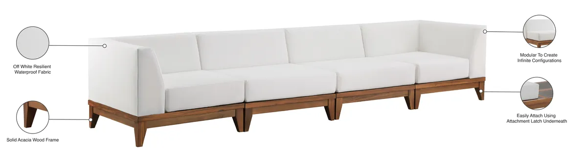 Rio - 4 Seat Modular Sofa - Off White