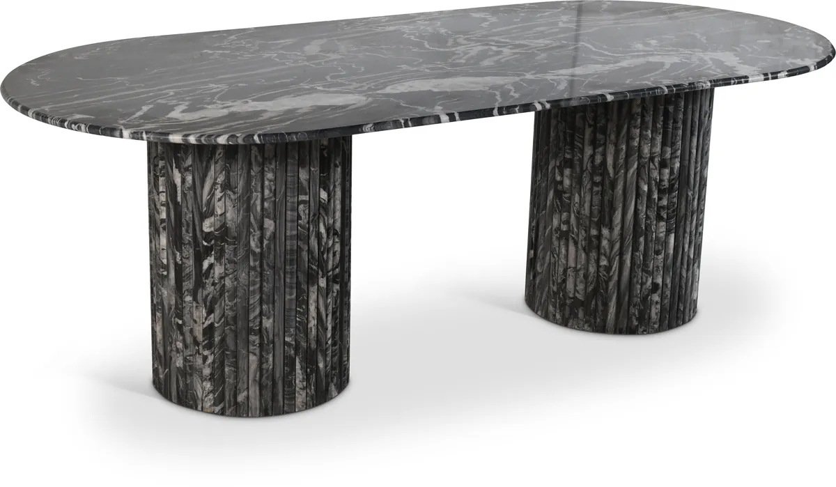 Messina - Marble Dining Table - Black