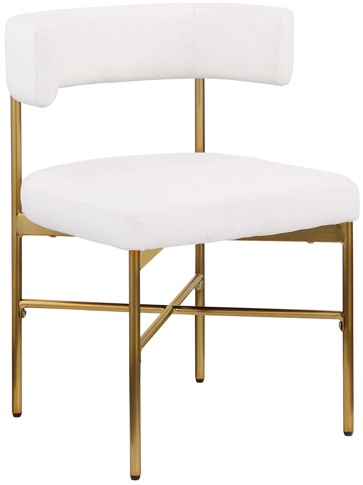 Rivage - Durable Dining Chair With Gold Frame (Set of 2) - Cream