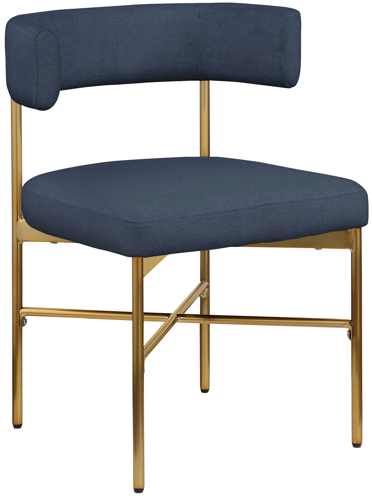 Rivage - Durable Dining Chair With Gold Frame (Set of 2) - Deep Navy