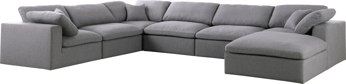 Serene - 7 Piece Modular Sectional - Gray - View 2