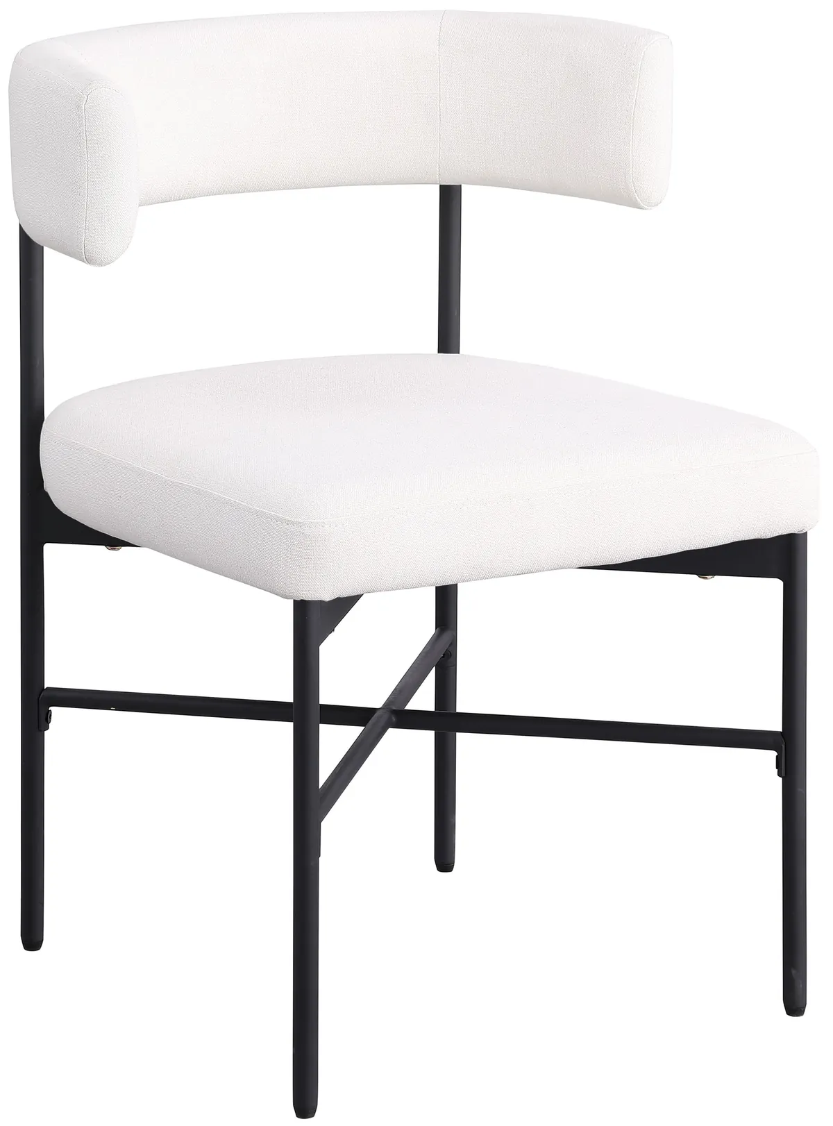 Rivage - Durable Dining Chair With Black Frame (Set of 2) - Cream