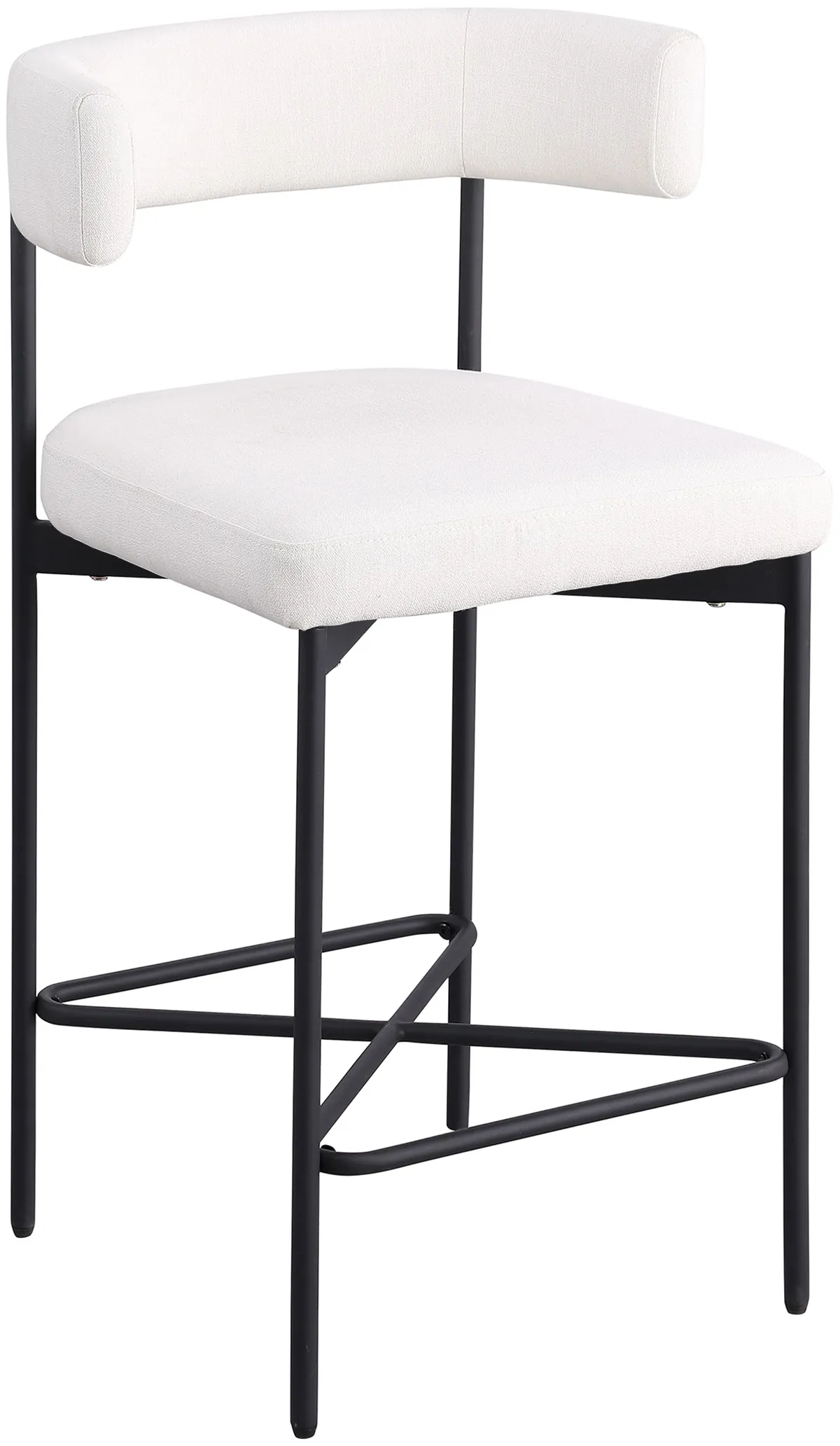 Rivage - Durable Stool With Black Frame (Set of 2) - Cream