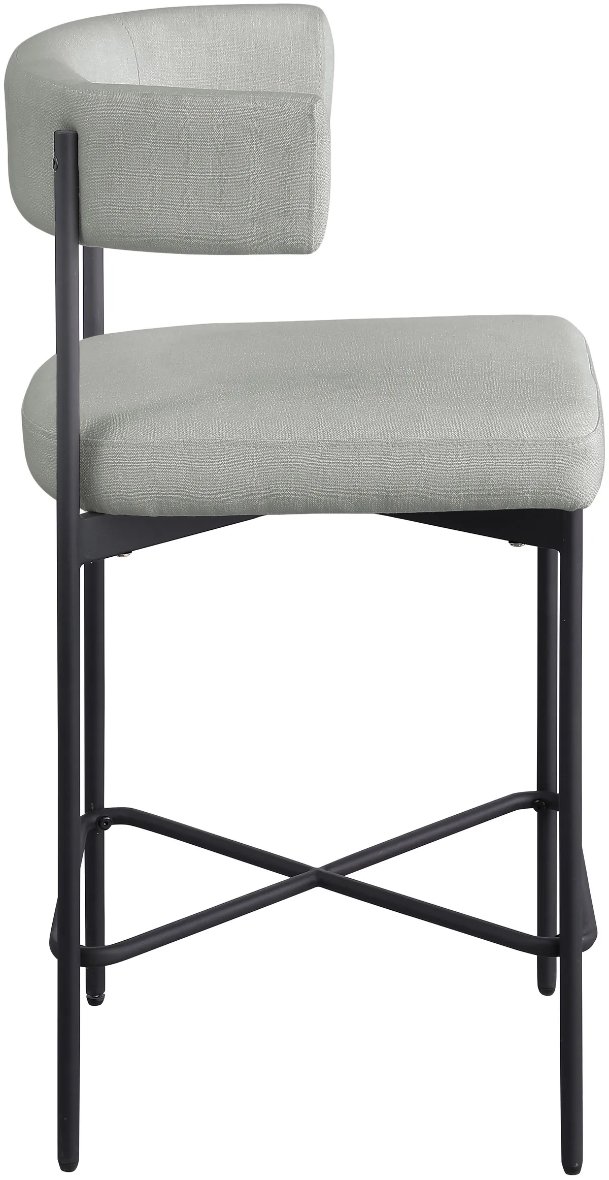 Rivage - Durable Stool With Black Frame (Set of 2) - Light Gray - View 2