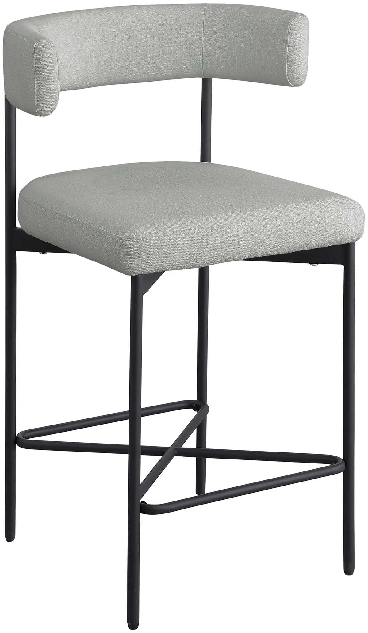 Rivage - Durable Stool With Black Frame (Set of 2) - Light Gray