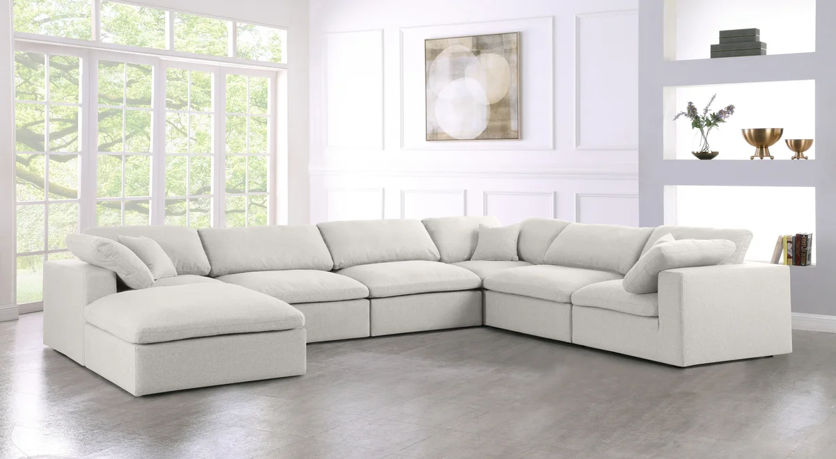 Serene - 7 Piece Modular Sectional - Cream