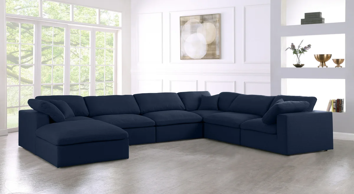 Serene - 7 Piece Modular Sectional - Navy