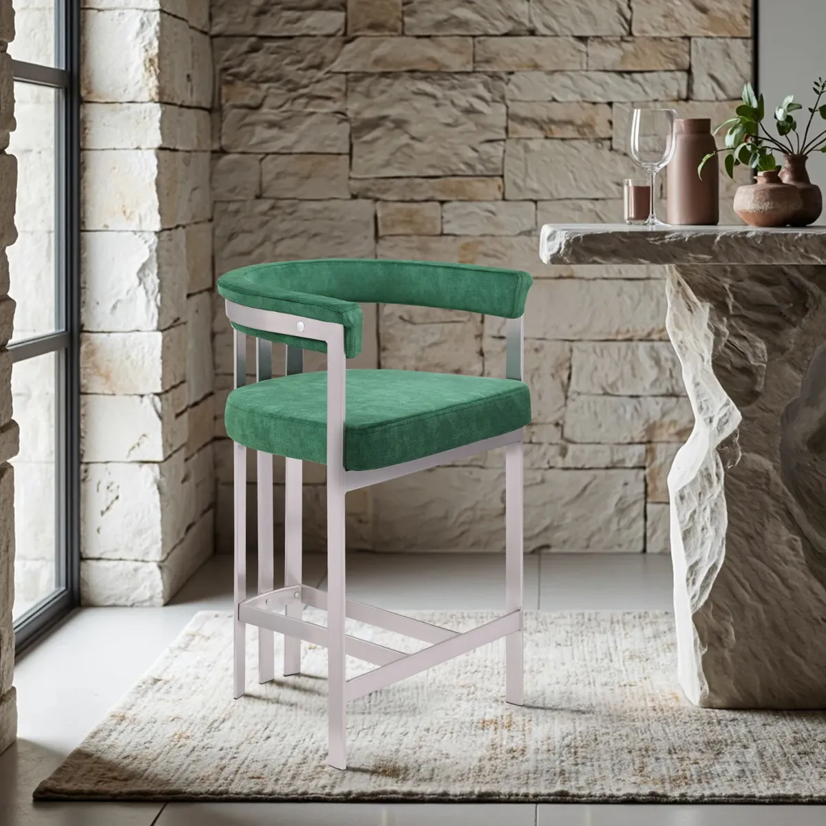 Marcello - Counter Stool (Set of 2) - Green