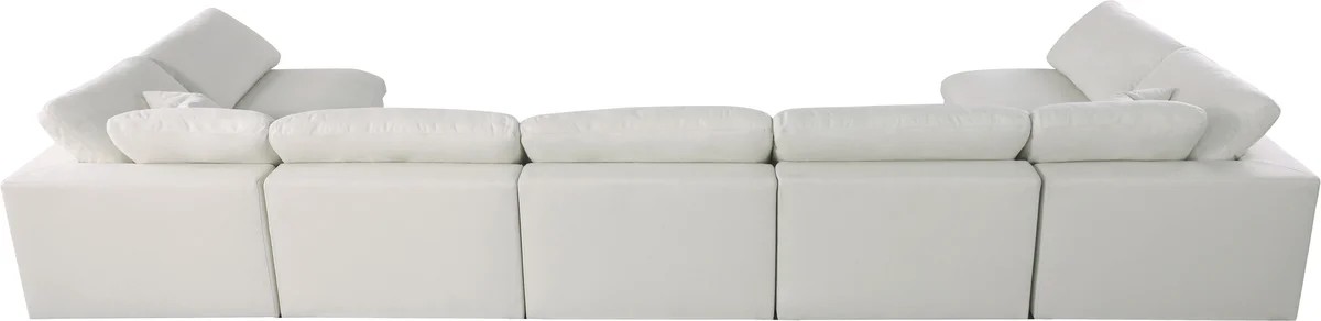Serene - 7 Piece Modular U-Shaped Sectional - Cream