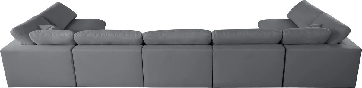 Serene - 7 Piece Modular U-Shaped Sectional - Gray