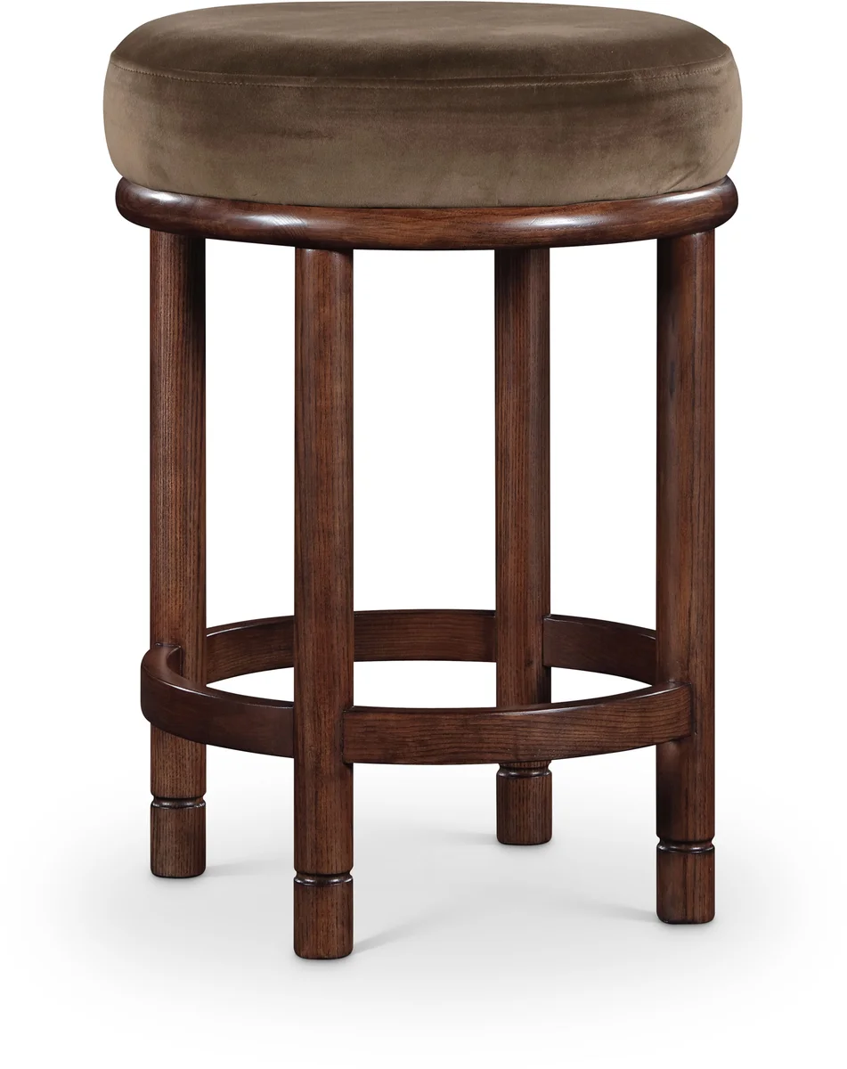 Monette - Counter Stool With Brown Base - Brown