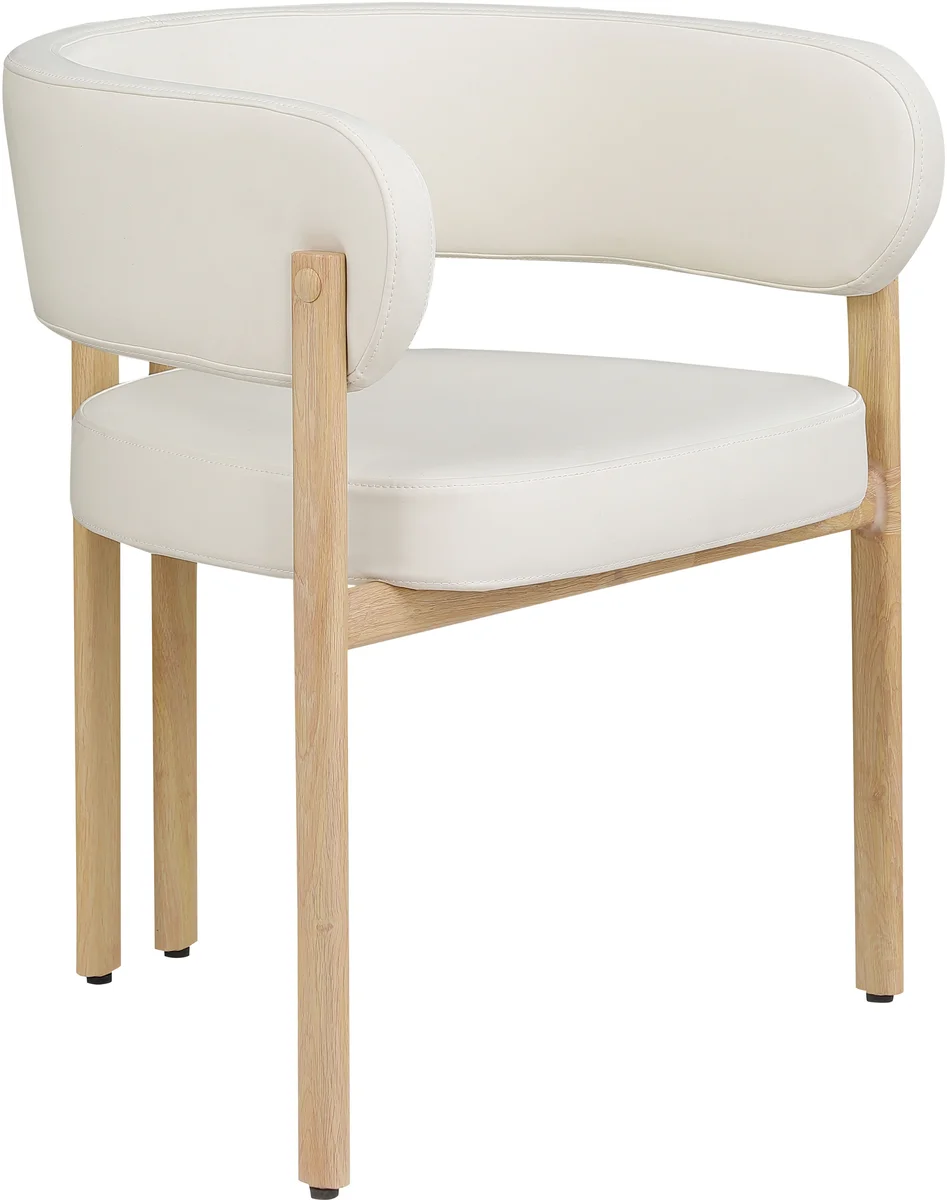 Gideon - Faux Leather Dining Chair (Set of 2) - Cream