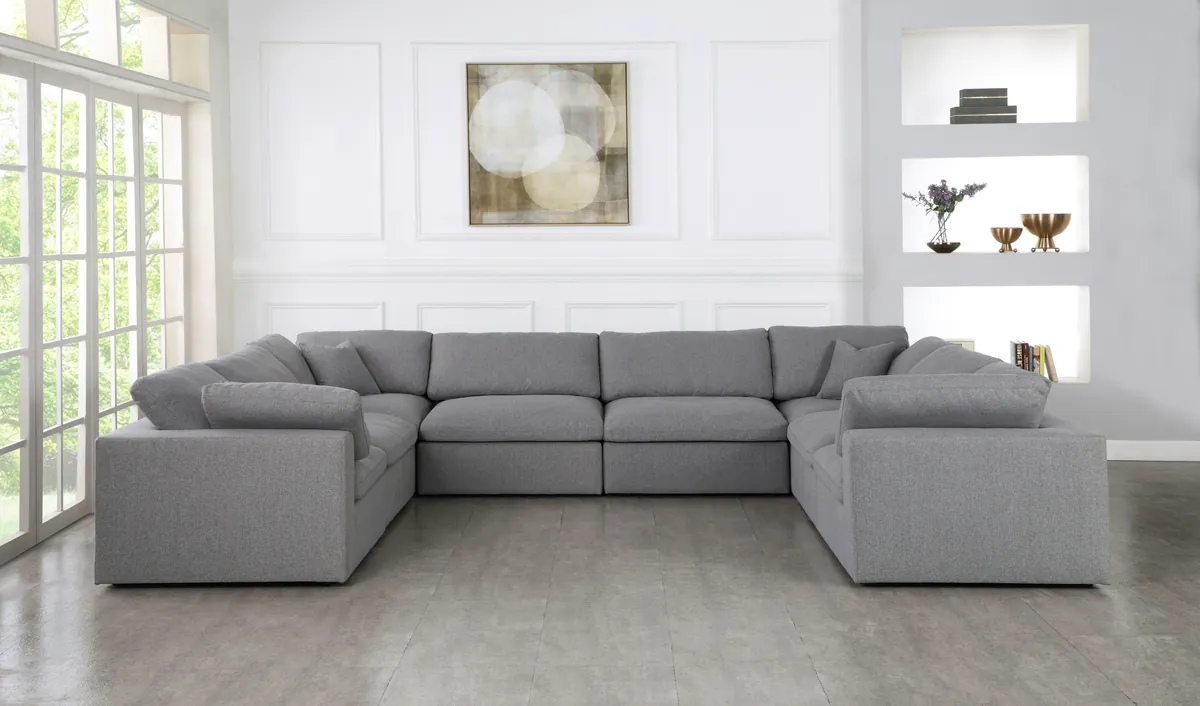 Serene - 8 Piece Modular Sectional - Gray