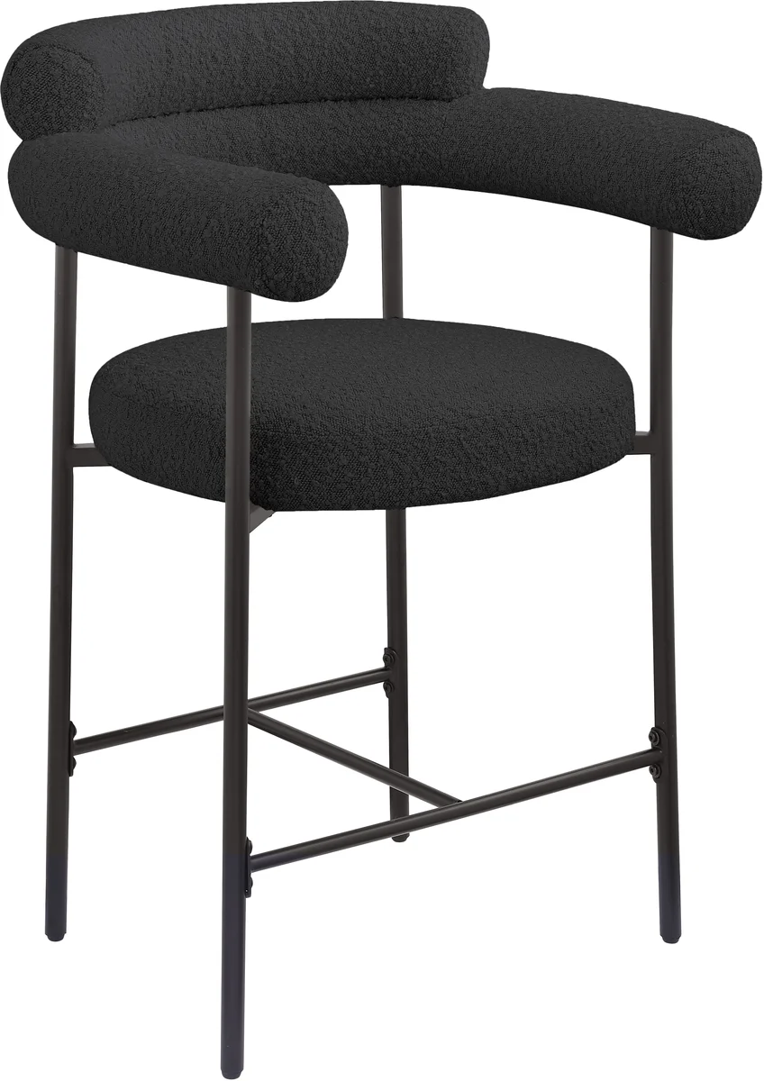 Blake - Counter Stool With Black Base (Set of 2) - Black