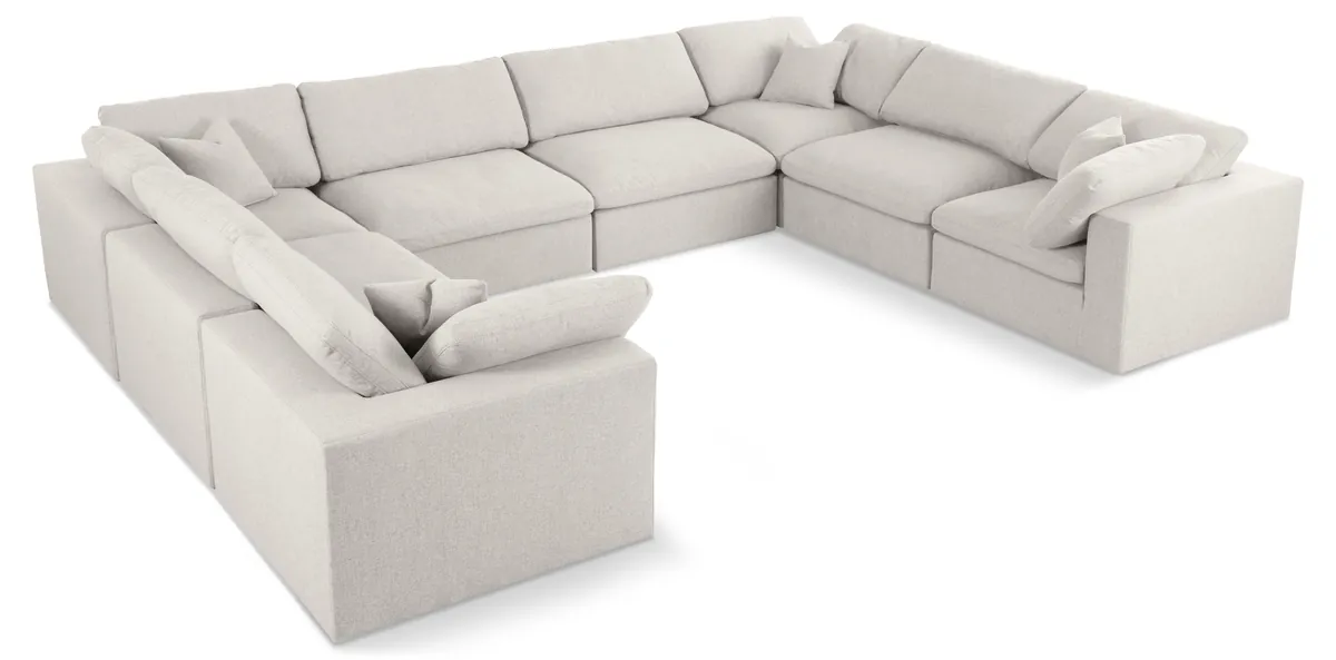 Serene - 8 Piece Modular Sectional - Cream