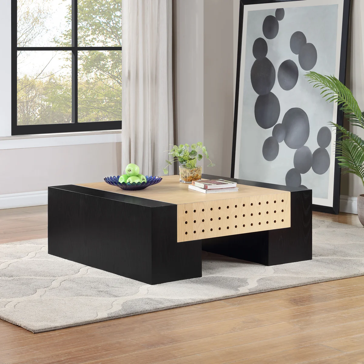 Mondrian - 42" Coffee Table - Black - View 2