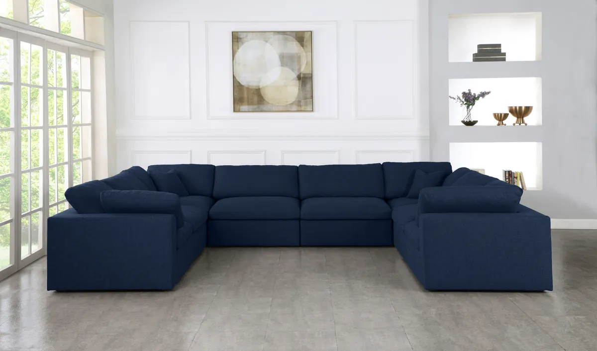 Serene - 8 Piece Modular Sectional - Navy