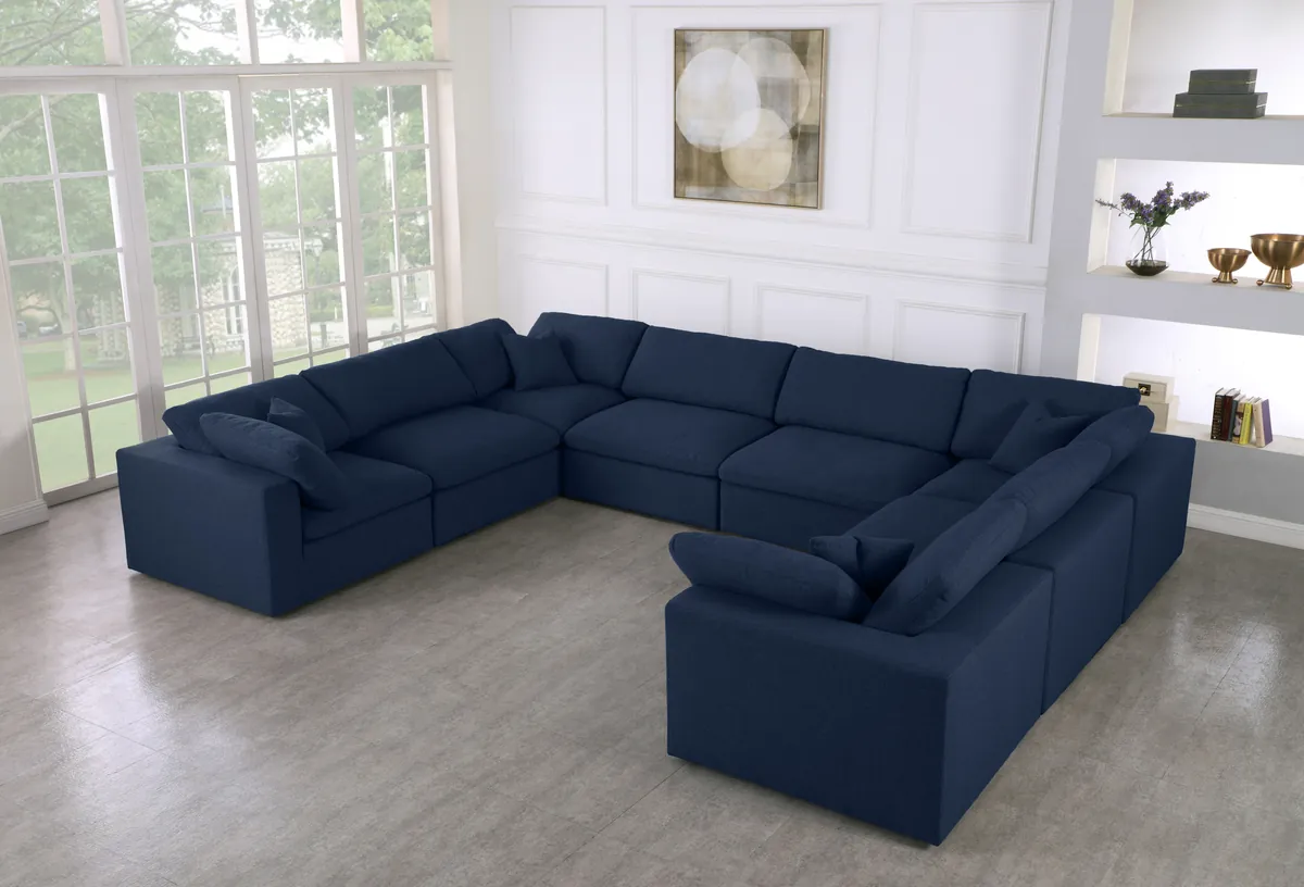 Serene - 8 Piece Modular Sectional - Navy - View 2