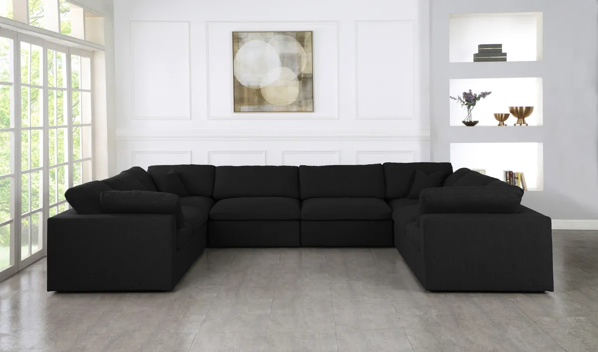Serene - 8 Piece Modular Sectional - Black