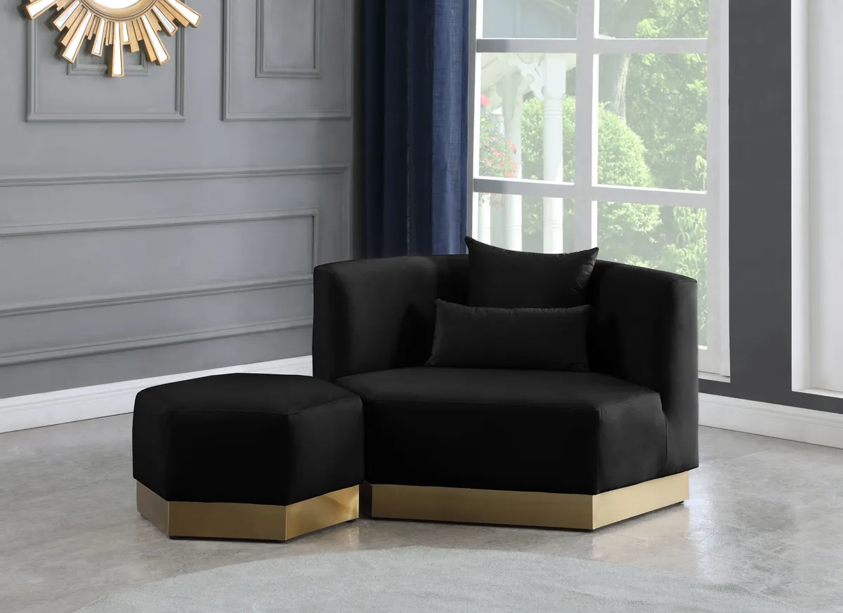 Marquis - Ottoman - Black - View 2