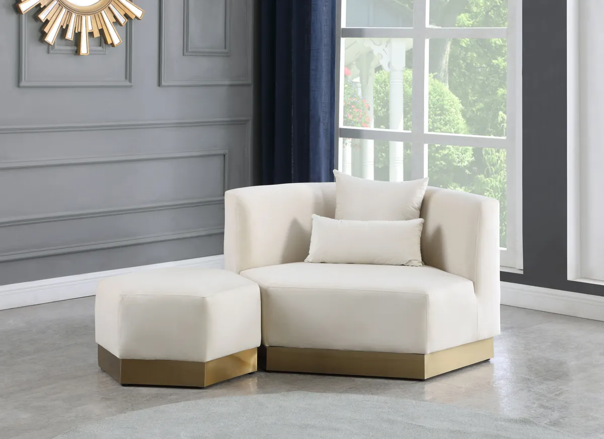 Marquis - Ottoman - Cream - View 2