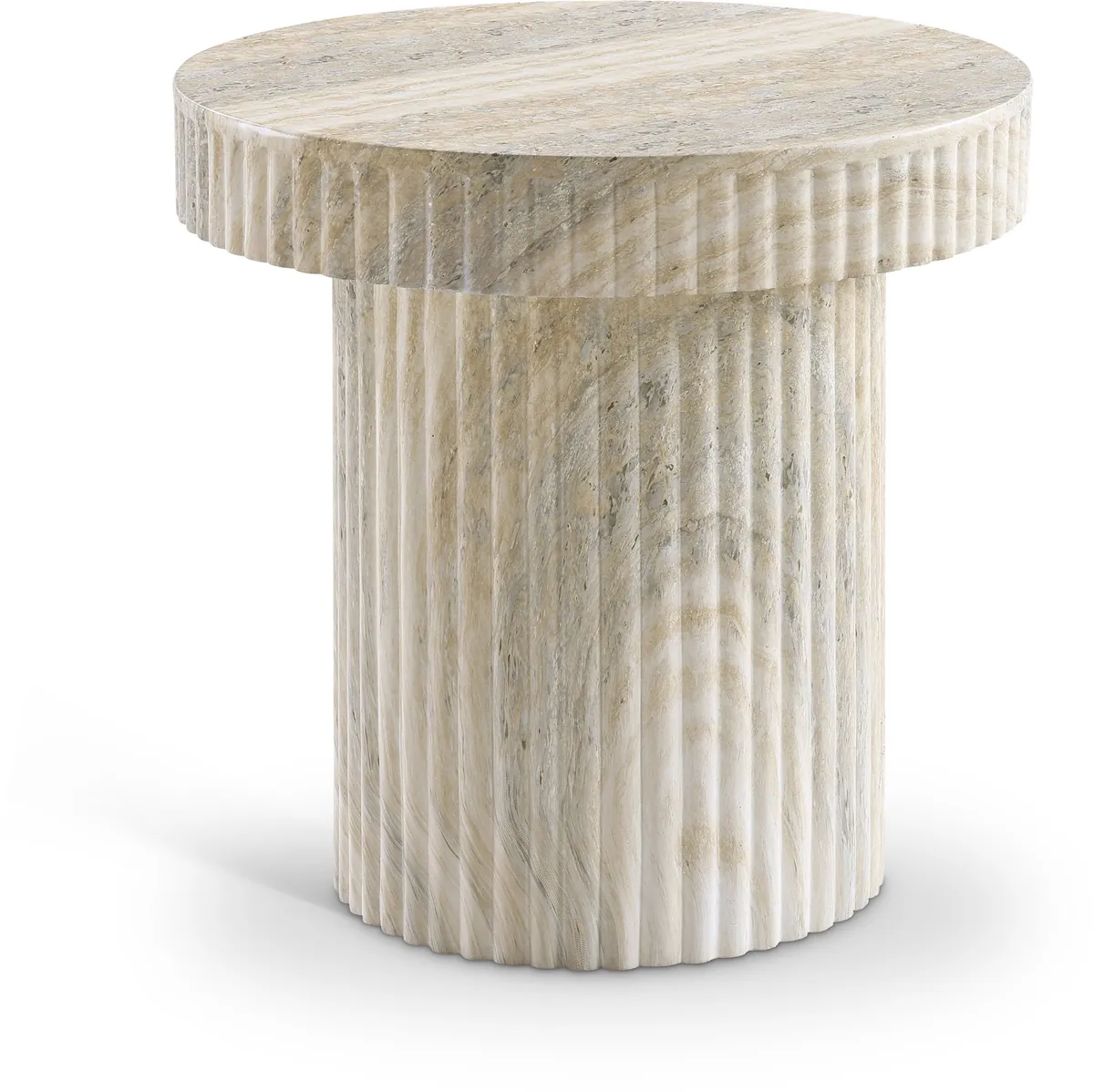 Legatto - Concrete End Table - Travertine