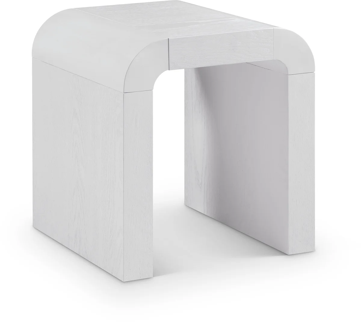 Toulon - Oak Veneer End Table - White