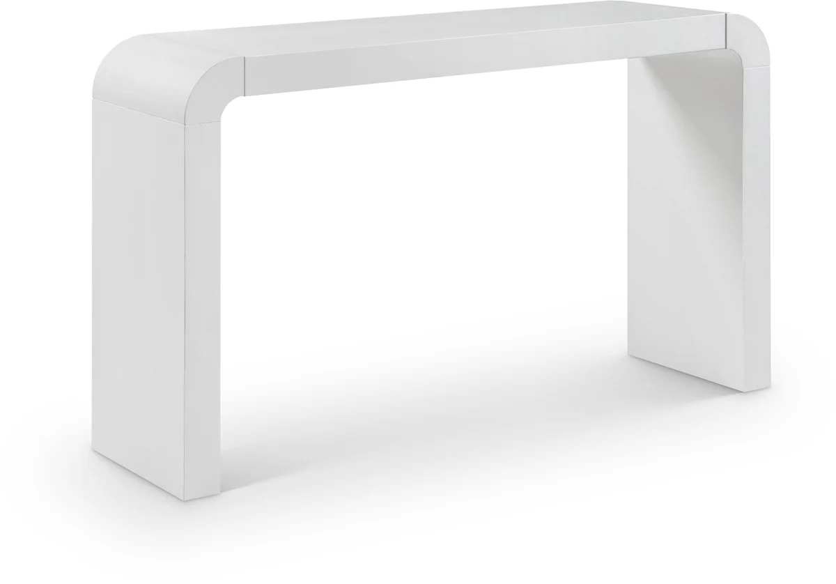 Toulon - Oak Veneer Console Table - White