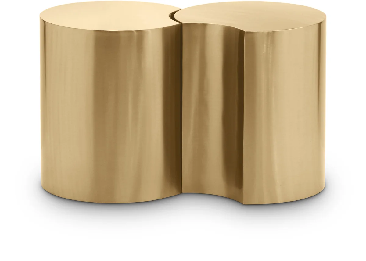 Dimple - 16" 2 Piece Modular End Table - Gold
