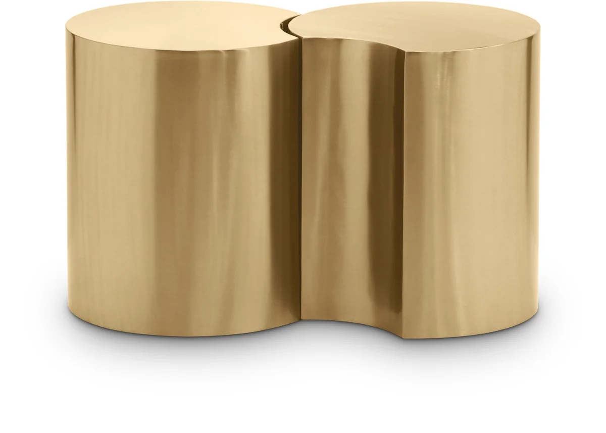 Dimple - 18" 2 Piece Modular End Table - Gold