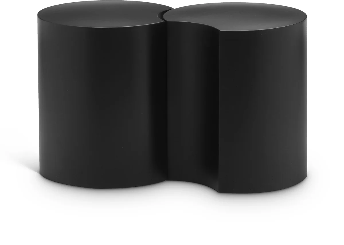 Dimple - 20" 2 Piece Modular End Table - Black