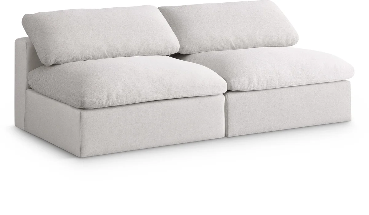 Serene - 2 Seat Modular Armless Sofa - Cream