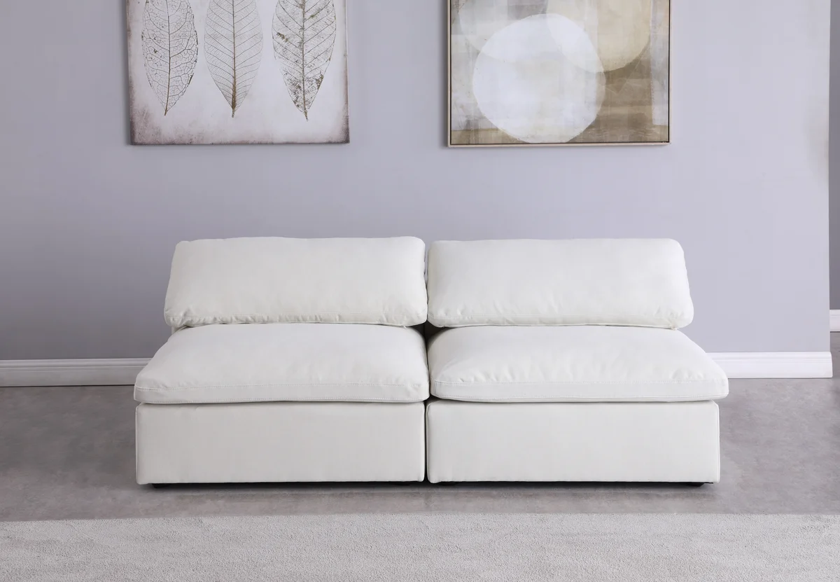 Serene - 2 Seat Modular Armless Sofa - Cream